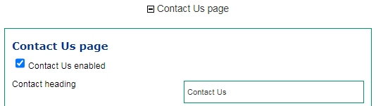 Contact Us enabled control Contact Us enabled control